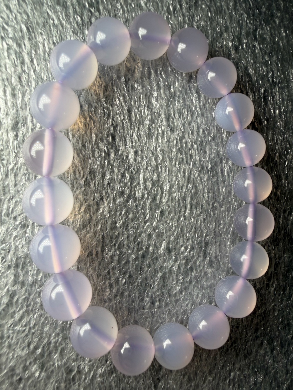 Ethereal 9MM Jelly Lilac Chalcedony Natural Crystal Bracelet